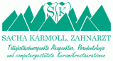 Logo Zahnarzt : Sacha Karmoll, Zahnarzt, Tätigkeitsschwerpunkte Akupunktur, Parodontologie und computergestützte vollkeramische Restaurationen, Freudenstadt