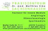 Logo Allgemeinarzt, Hausarzt, Internist, Angiologe : Dr. med. Matthias Erbe, Praxiszentrum Sachsenhausen, Angiologie Hämostaseologie Tauchtauglichkeitsprüfung Gerinnungsdiagnostik, Frankfurt am Main