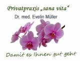 Logo Plastische Chirurgin : Dr. Evelin Müller, Privatpraxis sana vita, Prävention, Therapeutische und kosmetische Laserchirurgie, Pflege & Vitalstoffe, Niederwiesa OT Lichtenwalde